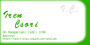 iren csori business card